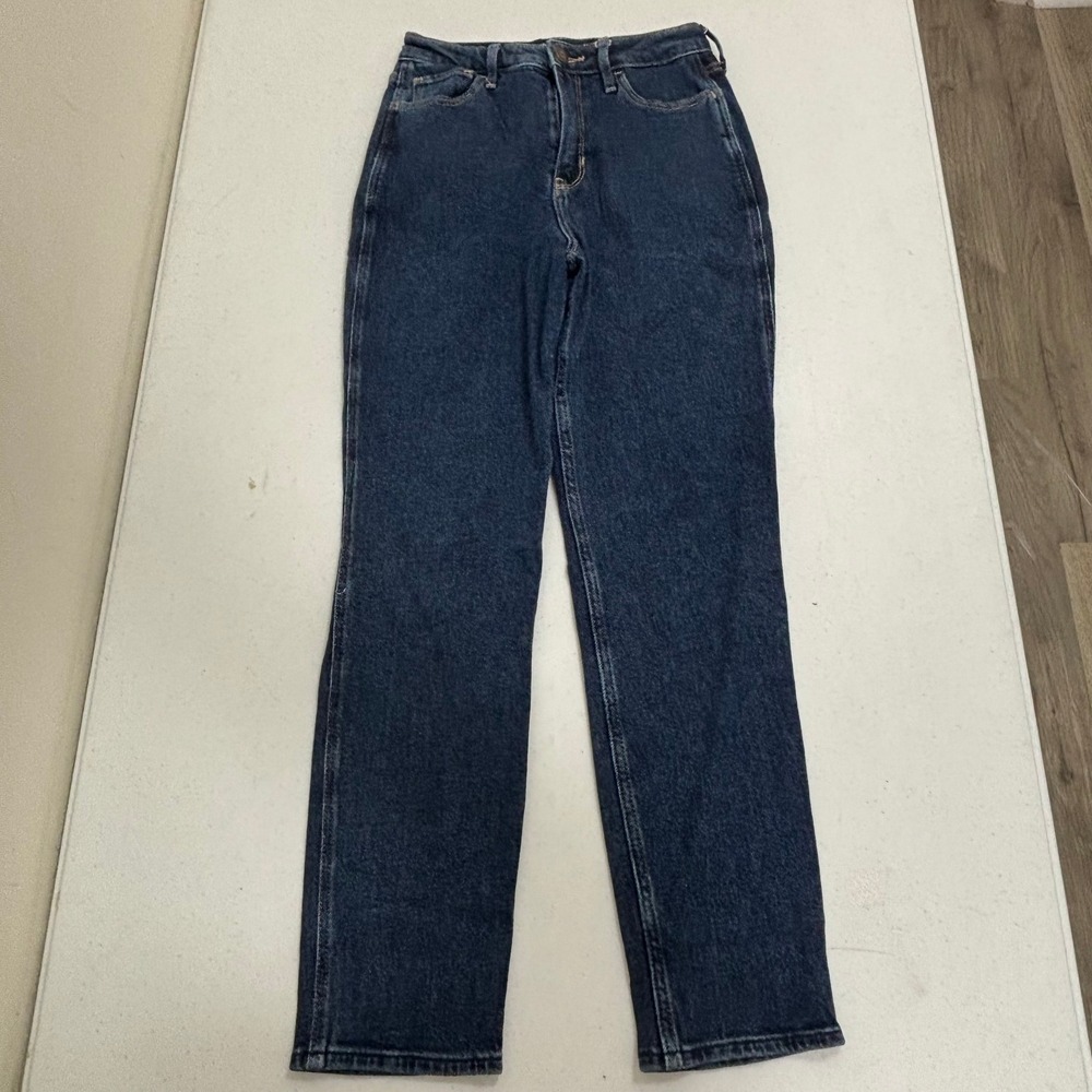 Hollister Ultra High-Rise Mom Jeans‎ Dark Wash Vintage Stretch W25 L25 Blue